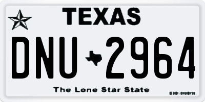 TX license plate DNU2964
