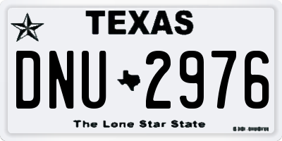 TX license plate DNU2976