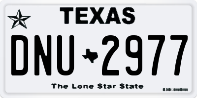 TX license plate DNU2977