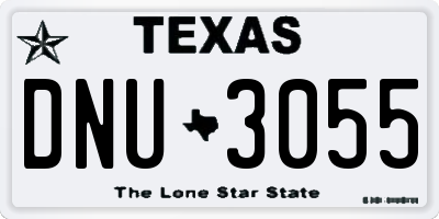 TX license plate DNU3055