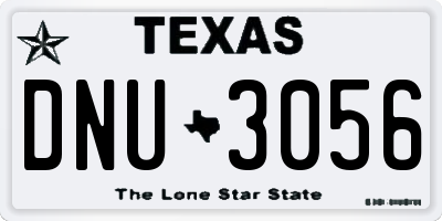 TX license plate DNU3056