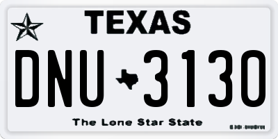 TX license plate DNU3130