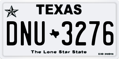 TX license plate DNU3276