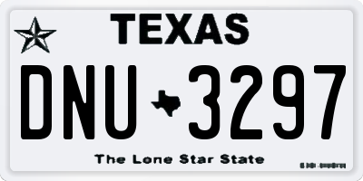 TX license plate DNU3297