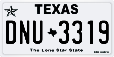 TX license plate DNU3319