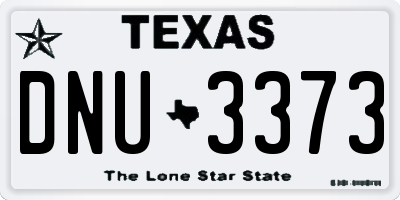 TX license plate DNU3373