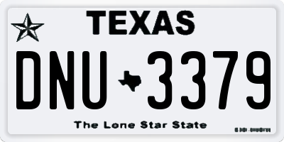 TX license plate DNU3379