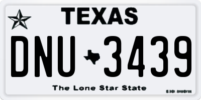 TX license plate DNU3439