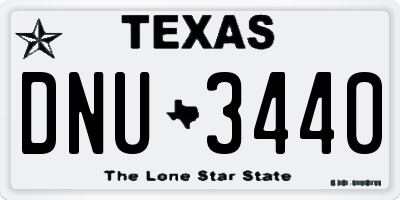 TX license plate DNU3440