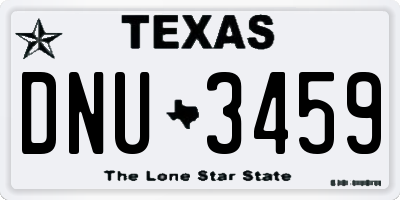TX license plate DNU3459