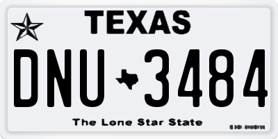 TX license plate DNU3484