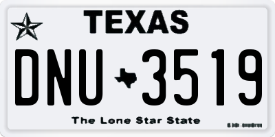 TX license plate DNU3519