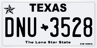 TX license plate DNU3528