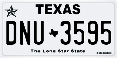 TX license plate DNU3595
