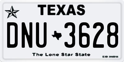 TX license plate DNU3628