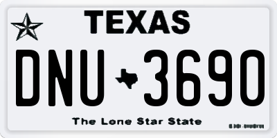 TX license plate DNU3690