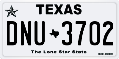 TX license plate DNU3702