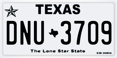 TX license plate DNU3709