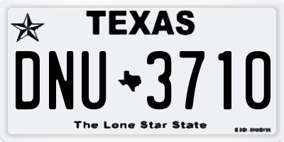 TX license plate DNU3710
