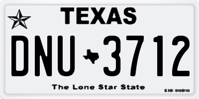 TX license plate DNU3712