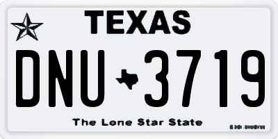 TX license plate DNU3719