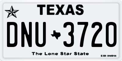 TX license plate DNU3720