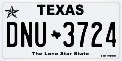 TX license plate DNU3724