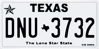 TX license plate DNU3732