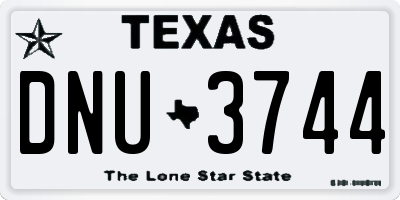 TX license plate DNU3744