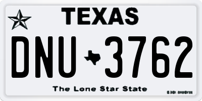 TX license plate DNU3762
