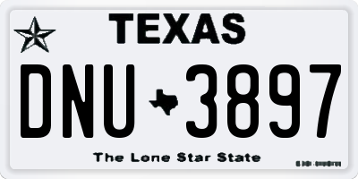 TX license plate DNU3897