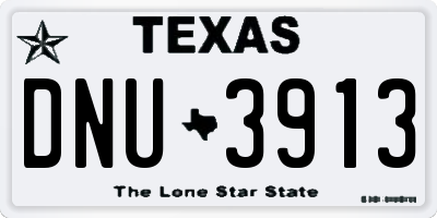 TX license plate DNU3913