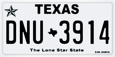 TX license plate DNU3914