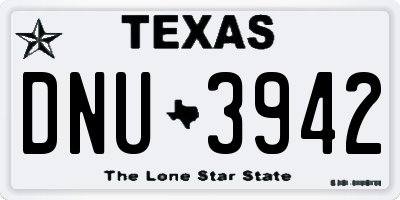 TX license plate DNU3942