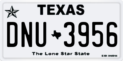 TX license plate DNU3956