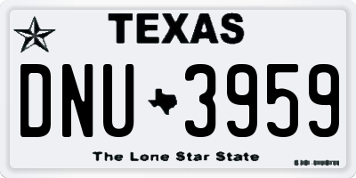 TX license plate DNU3959