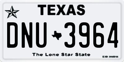 TX license plate DNU3964