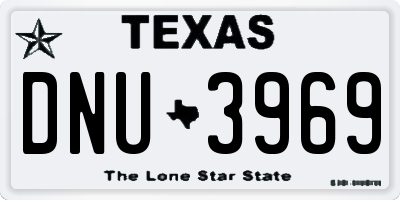 TX license plate DNU3969