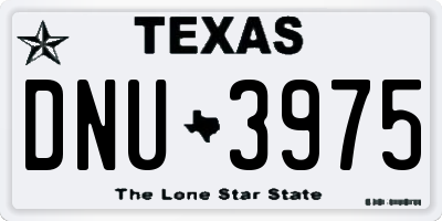 TX license plate DNU3975
