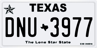 TX license plate DNU3977