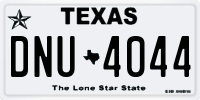 TX license plate DNU4044