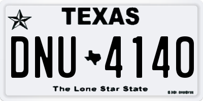 TX license plate DNU4140