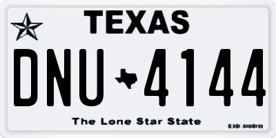 TX license plate DNU4144
