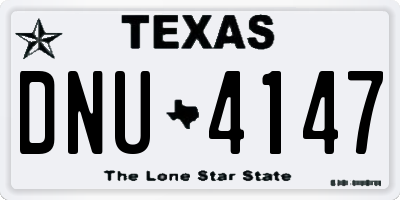TX license plate DNU4147