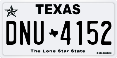 TX license plate DNU4152