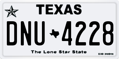 TX license plate DNU4228