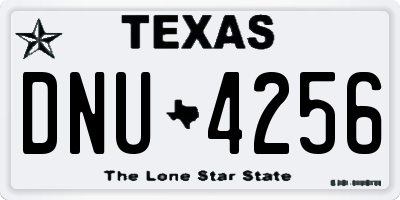 TX license plate DNU4256