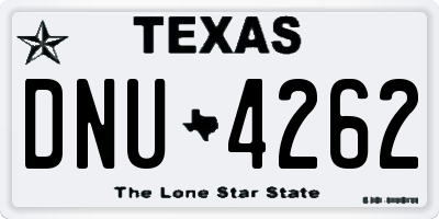 TX license plate DNU4262