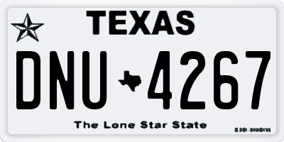 TX license plate DNU4267
