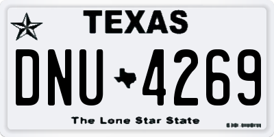TX license plate DNU4269